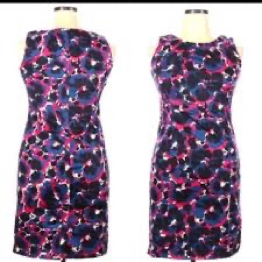 Talbots Sleeveless Floral Sheath Dress Size 16